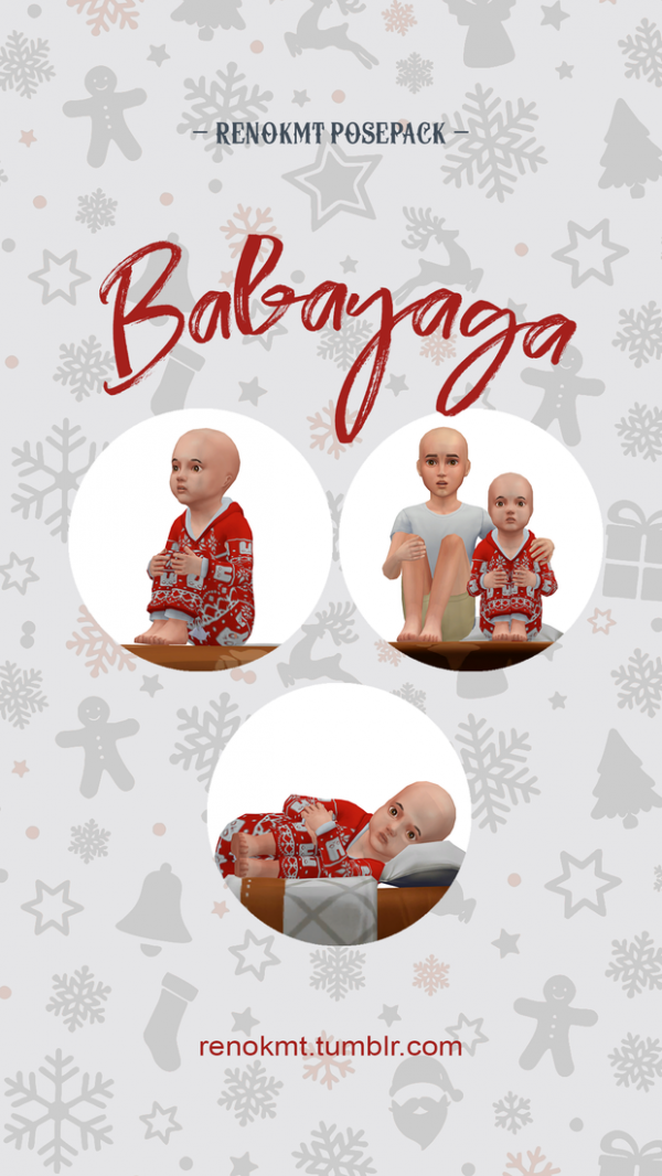Alpha [RenOKMT] Babayaga Posepack by simsfinds - The Sims 4 Custom Content