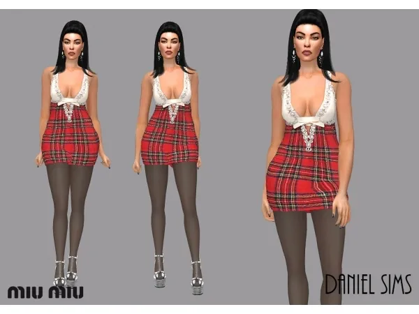 Alpha Kourtney Kardashian in Miu Miu - The Sims 4 Custom Content