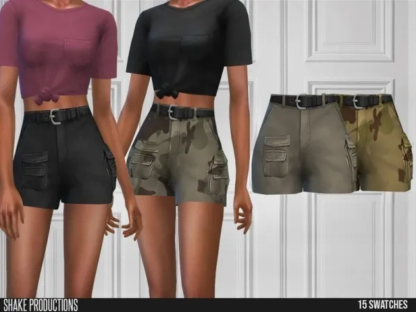 Alpha ShakeProductions 590 Cargo Shorts - The Sims 4 Custom Content