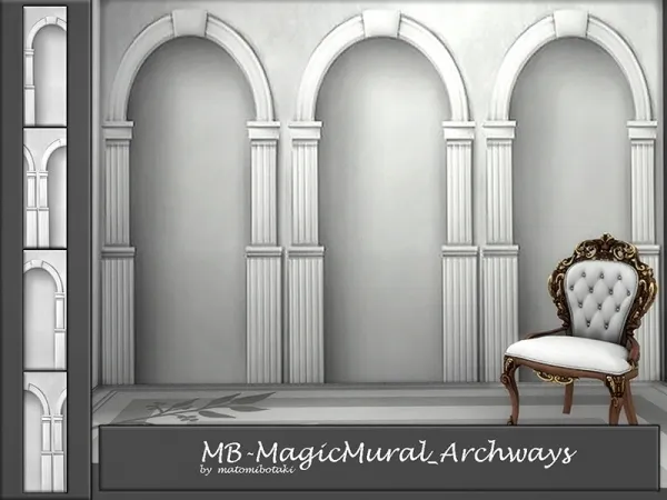 Alpha matomibotaki's MB MagicMural_Archways - The Sims 4 Custom Content