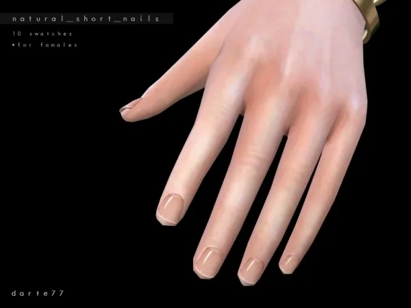 Maxis Match Darte77's Natural Short Nails - The Sims 4 Custom Content