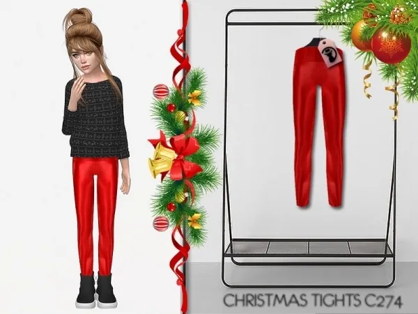 Maxis Match turksimmer's Christmas Tights C274 - The Sims 4 Custom Content