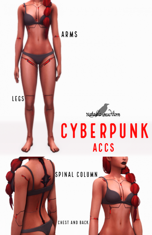 Maxis Match Cyberpunk implants accs Auditore by simsfinds - The Sims 4 Custom Content