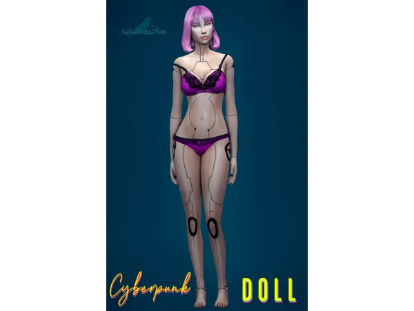 Maxis Match Cyberpunk Doll acc Auditore by Natalia - The Sims 4 Custom Content