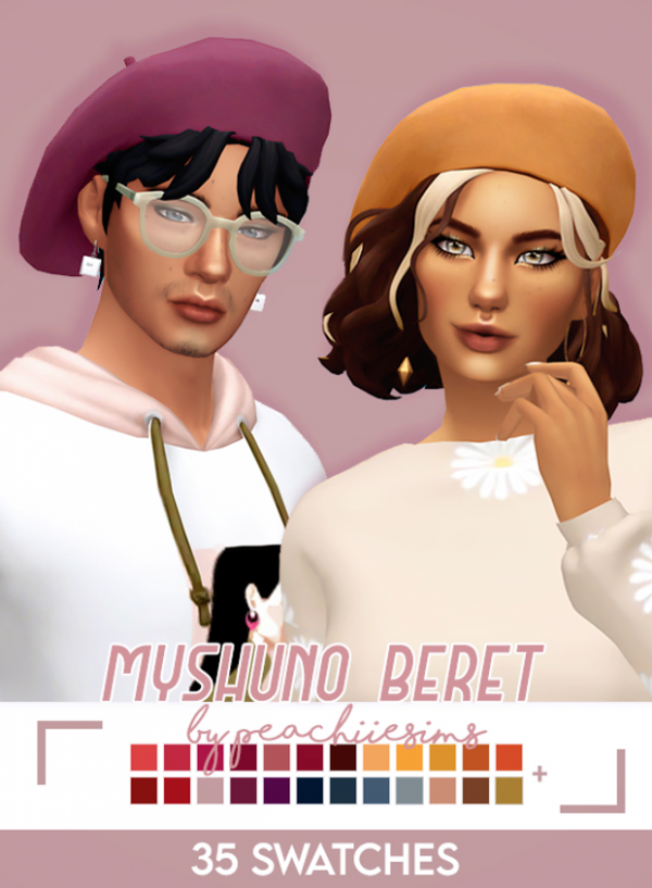 Maxis Match Myshuno Beret Recolor by simsfinds - The Sims 4 Custom Content