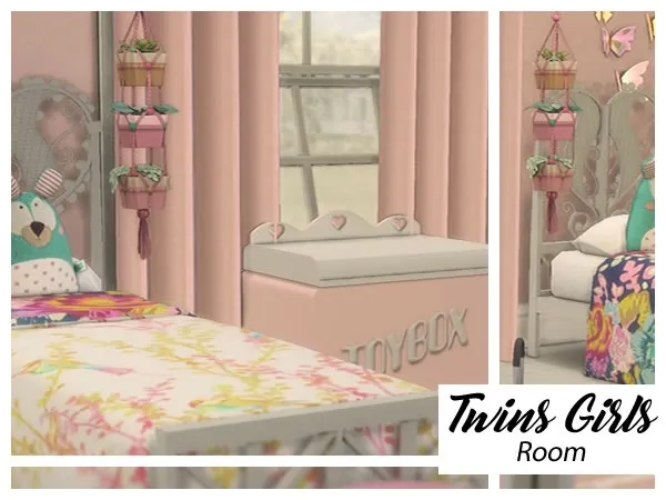 Alpha Twins Girls Room - The Sims 4 Custom Content
