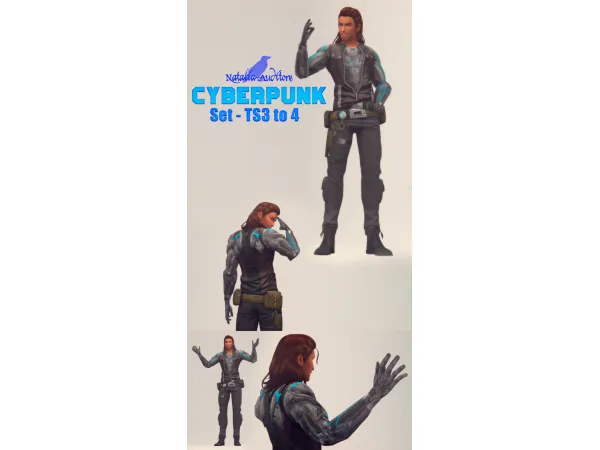 Maxis Match Cyberpunk set to 4 Auditore by Natalia - The Sims 4 Custom Content