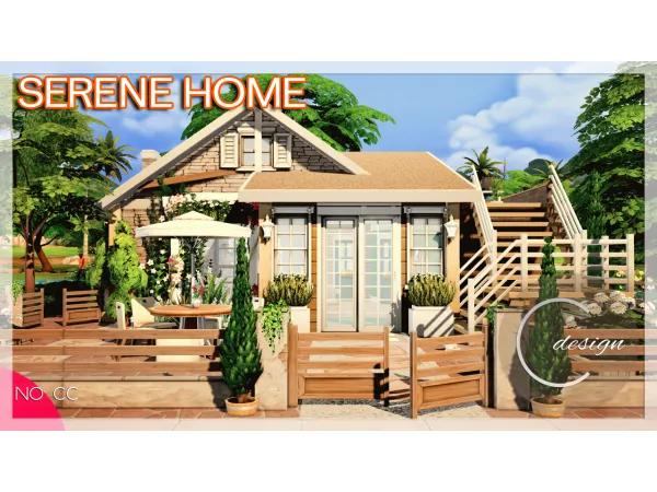 Maxis Match Serene Home - The Sims 4 Custom Content