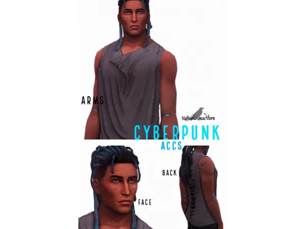 Maxis Match Cyberpunk accs Auditore by Natalia - The Sims 4 Custom Content