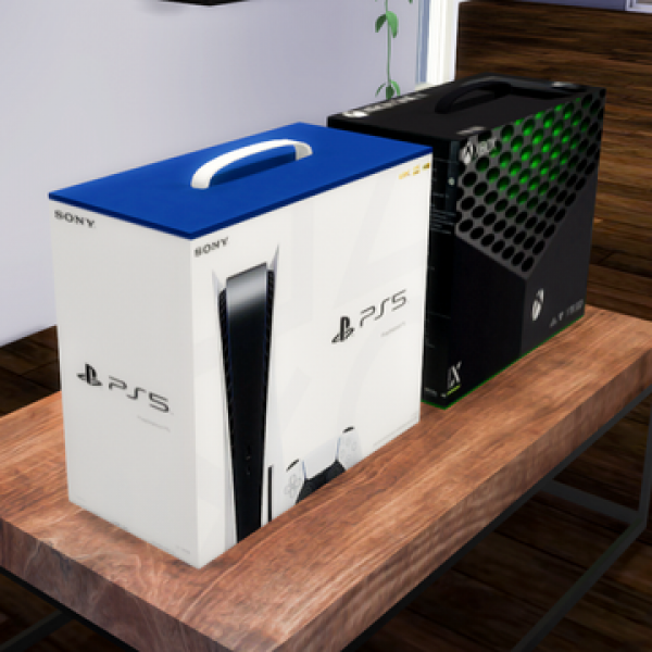 Alpha PS5 XBOX One X sets by simmerkatex - The Sims 4 Custom Content