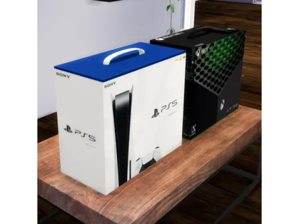 Alpha PS5 XBOX One X sets by SimmerKate - The Sims 4 Custom Content