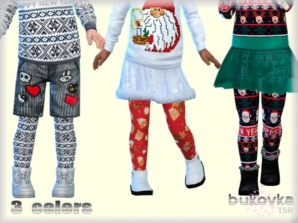 Maxis Match bukovka's Tights Happy New Year - The Sims 4 Custom Content