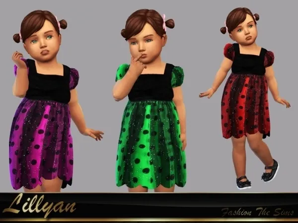 Alpha LYLLYAN's Dress Janainy baby - The Sims 4 Custom Content