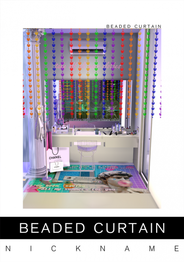 Alpha beaded curtain by simsfinds - The Sims 4 Custom Content