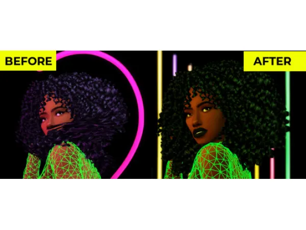 Alpha TRIX Queen Hair FIXED WEIGHTS - The Sims 4 Custom Content