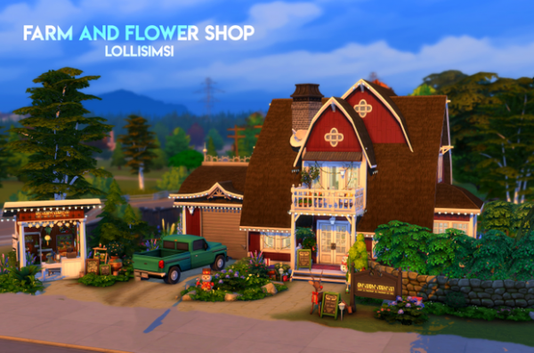 Maxis Match farm and flower shop by simsfinds - The Sims 4 Custom Content
