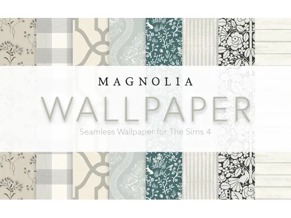 Maxis Match Magnolia Wallpaper - The Sims 4 Custom Content