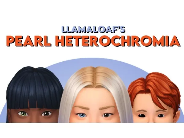 Alpha Heterochromia skin detail of llamaloafs Pearl Eyes - The Sims 4 Custom Content