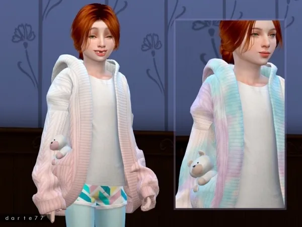Maxis Match Darte77's Slouchy Knit Cardigan CU - The Sims 4 Custom Content