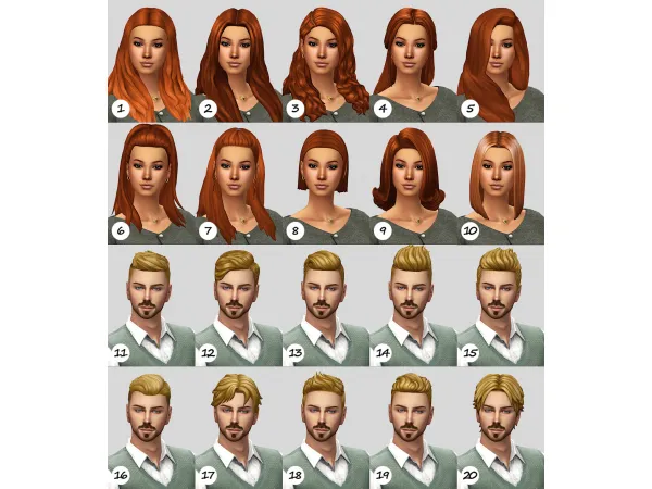 Maxis Match Natural hair recolor dump ft Kellie Heffner Terry Mitchell maladi777 - The Sims 4 Custom Content