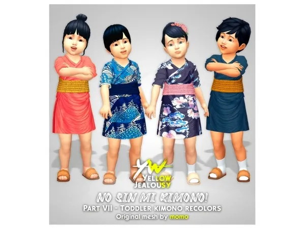 Maxis Match No sin mi kimono Part VII Toddler Kimono recolors - The Sims 4 Custom Content