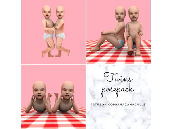 Maxis Match Twins posepack by simsfinds - The Sims 4 Custom Content