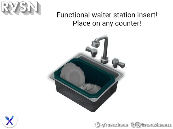 Enjoy The Lentil Things Waiter Station Offset - The Sims 4 Custom Content
