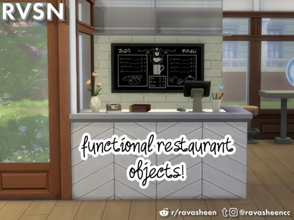 Maxis Match RAVASHEEN's Enjoy The Lentil Things Restaurant Set - The Sims 4 Custom Content