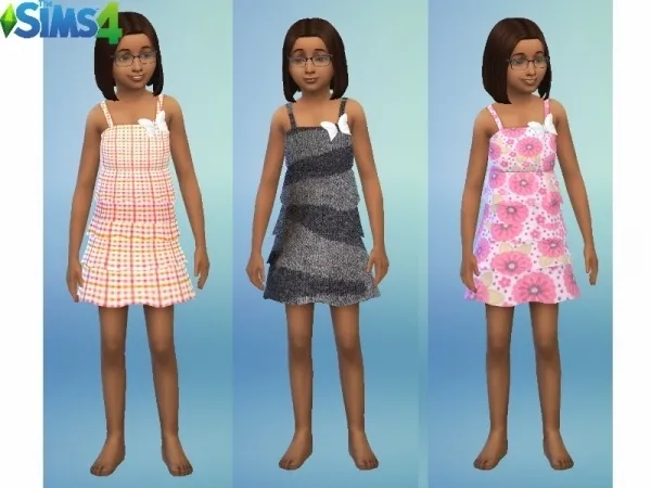 Alpha GalaxyUnicorn1's Ruffle Dress For Girls - The Sims 4 Custom Content