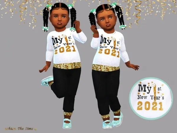 Maxis Match LYLLYAN's Happy New Year Baby Clothes - The Sims 4 Custom Content