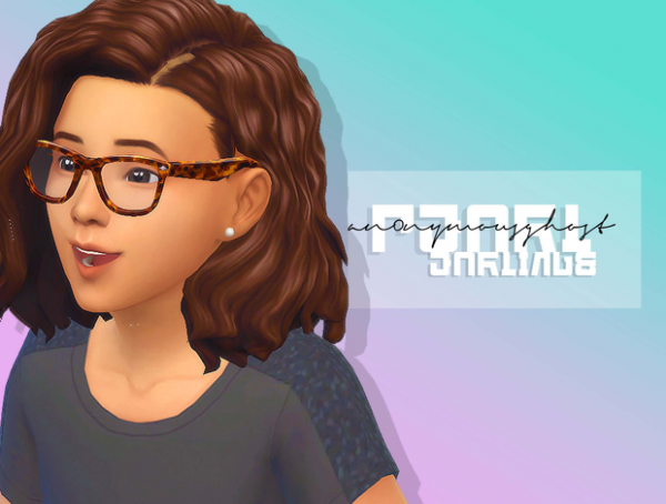 Maxis Match simple and sweet mm pearl earrings for kiddos by simsfinds - The Sims 4 Custom Content