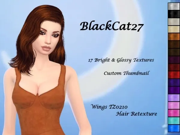 Alpha BlackCat27 Wings TZ0210 Retexture - The Sims 4 Custom Content