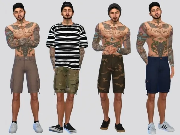 Maxis Match McLayneSims' Core Cargo Shorts - The Sims 4 Custom Content
