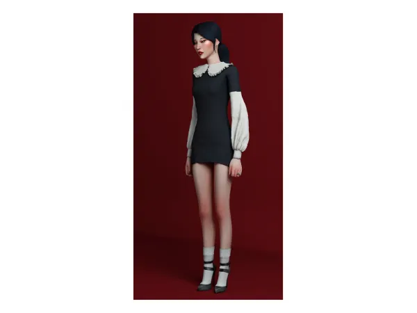 Mix JENNIE X CHANEL LE ROUGE DRESS - The Sims 4 Custom Content