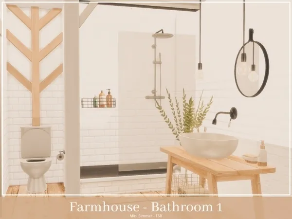 Alpha Mini Simmer's Farmhouse Bathroom 1 - The Sims 4 Custom Content