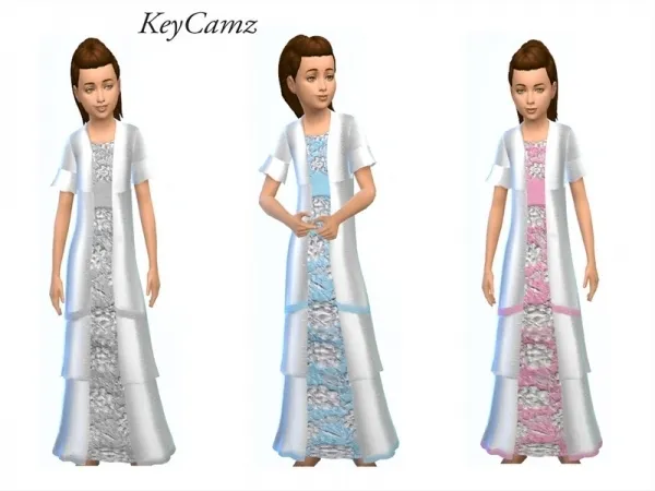 Alpha ErinAOK's KeyCamz Girl's Dress (Vintage Glamour Needed) - The Sims 4 Custom Content