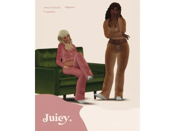 Maxis Match juicy tracksuit - The Sims 4 Custom Content