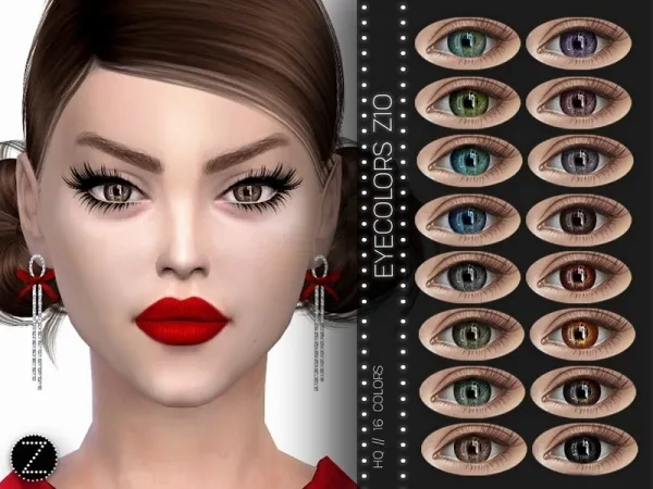 Alpha ZENX's EYECOLORS Z10 - The Sims 4 Custom Content