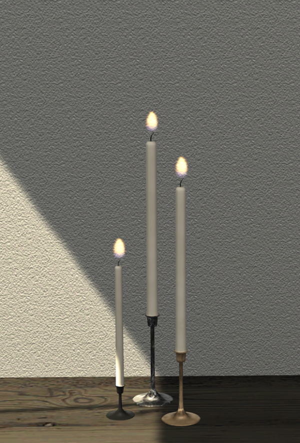 Alpha [KHD] Remonn Candles by kerriganhouse - The Sims 4 Custom Content