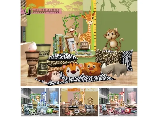 Alpha Aura Toddler Room Decor by simsfinds - The Sims 4 Custom Content