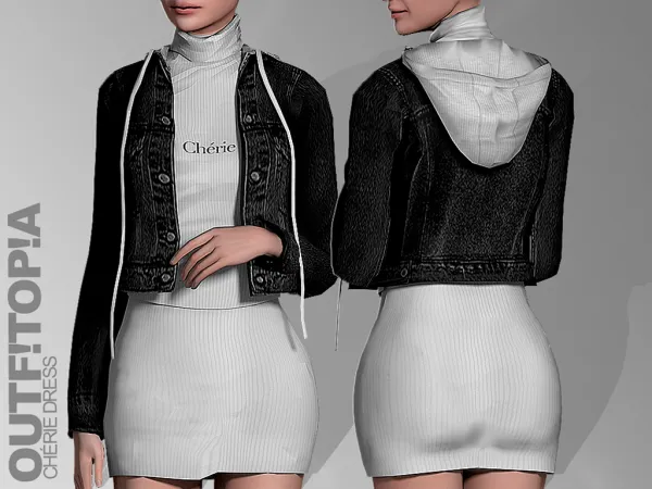 Alpha outfitopia chérie dress - The Sims 4 Custom Content