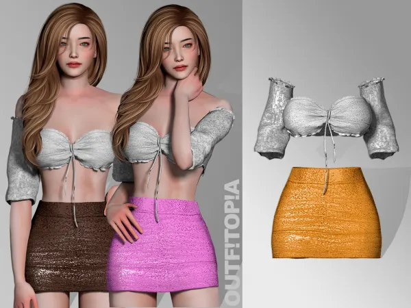 Alpha Purpu Dress - The Sims 4 Custom Content