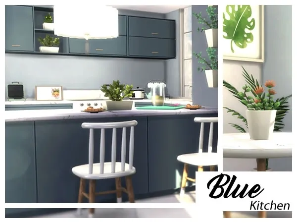 Alpha Blue Kitchen by Architecture_Sims - The Sims 4 Custom Content