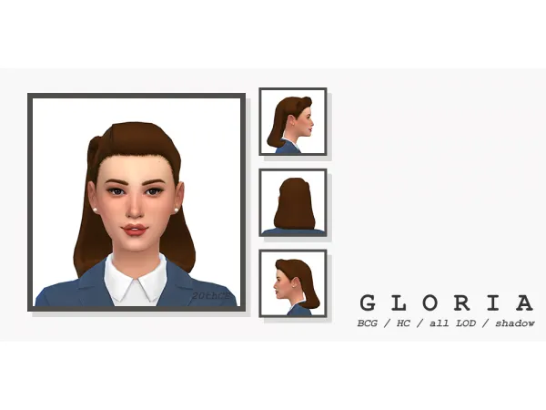 Maxis Match Gloria Hair - The Sims 4 Custom Content