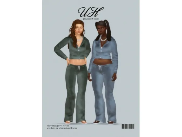 Maxis Match juicy tracksuit recolor by uhsame - The Sims 4 Custom Content