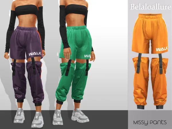 Alpha cropped track pants - The Sims 4 Custom Content