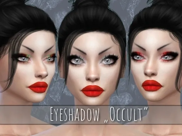 Alpha NVSatyria's NVS Eyeshadow OCCULT - The Sims 4 Custom Content