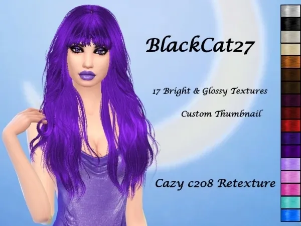 Alpha BlackCat27 Cazy c208 Retexture - The Sims 4 Custom Content