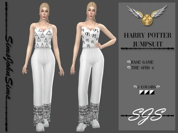 Alpha SimsJohnSims' Harry Potter Jumpsuit - The Sims 4 Custom Content