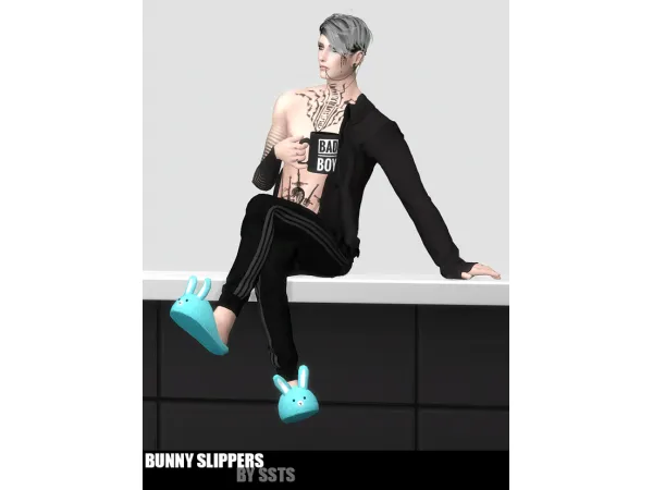 Maxis Match BUNNY SLIPPERS by SSTS by Strange Storyteller - The Sims 4 Custom Content
